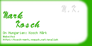 mark kosch business card